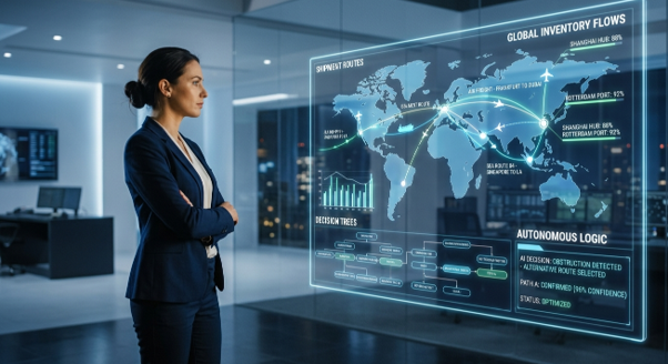 Supply chain planner using AI-powered dashboard with human oversight and agentic decision support