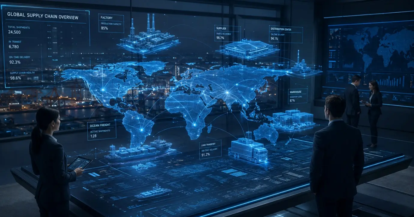 Digital twin in Supply chain intelligence, pictorisation banner