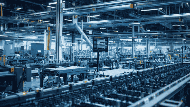 Image of smart factory set up using digital manufacturing solutions