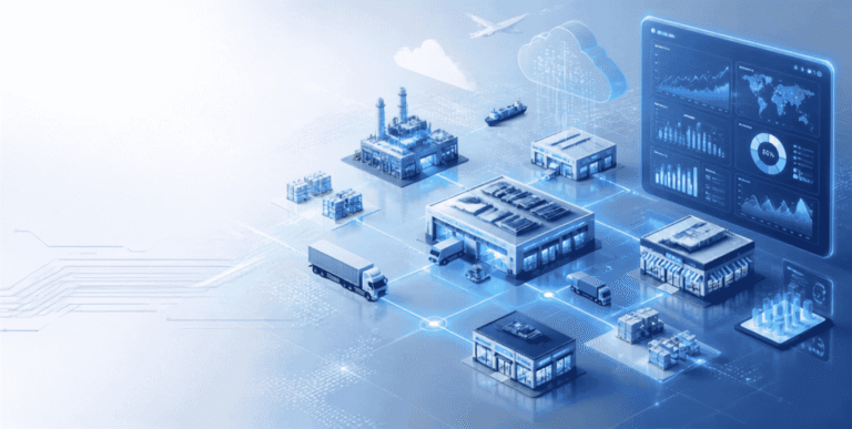 Blog banner featuring AI in supply chain planning