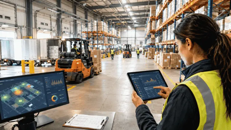Predictive analytics banner for a supply chain based factory
