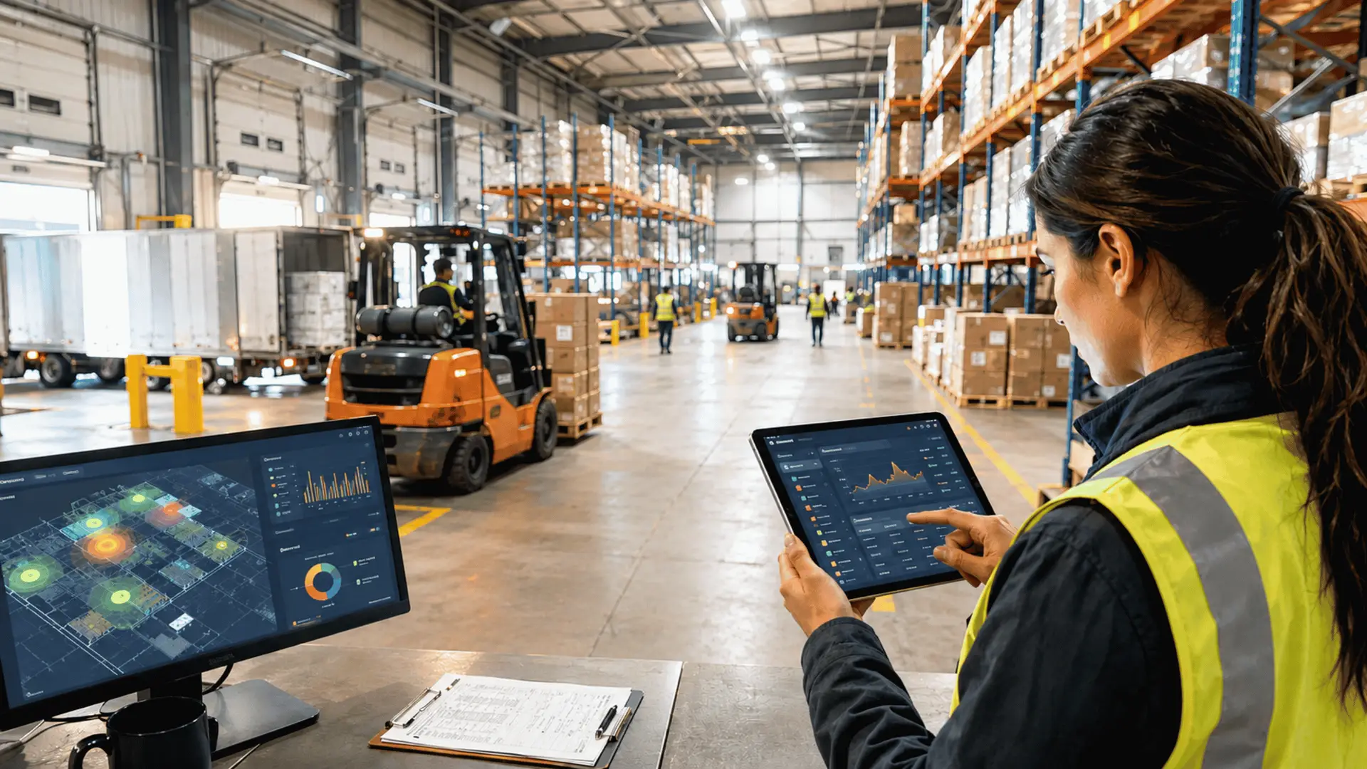 Predictive analytics banner for a supply chain based factory