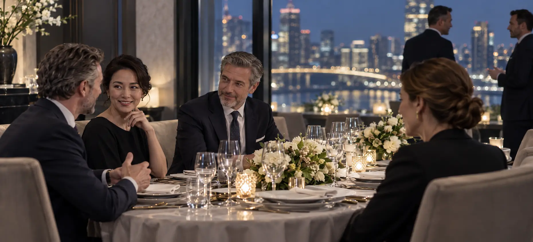 Professional Dinner Setting -AI generated